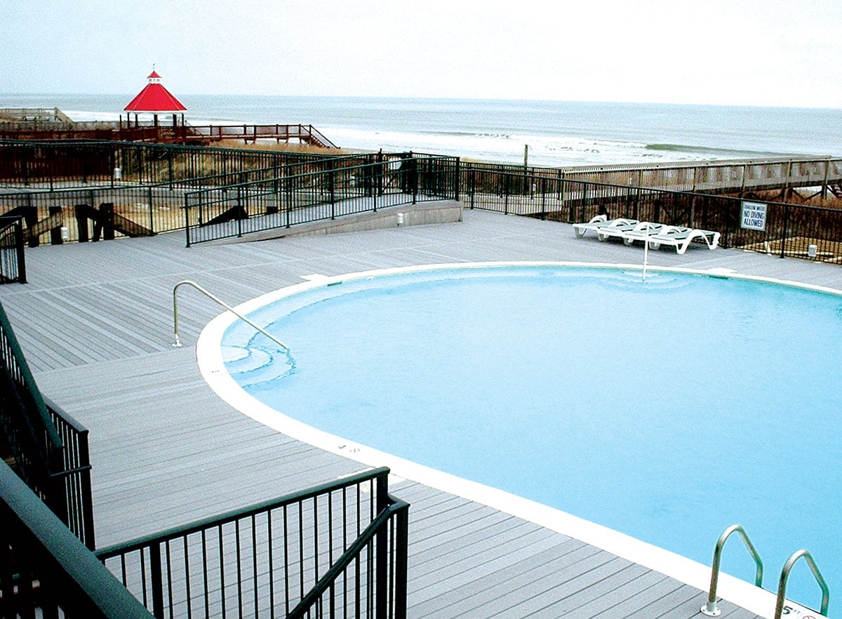DuxxBak Dekk sheds water like water off a duck's back and is extremely valuable in your poolside outdoor living space.