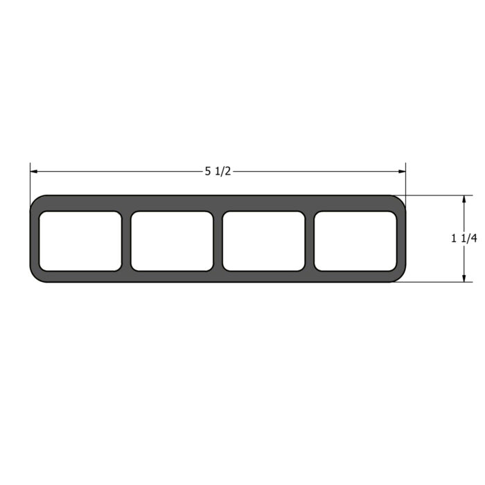 Image showing technical drawing of the IDekk HD S4S composite decking board profile with measurements.